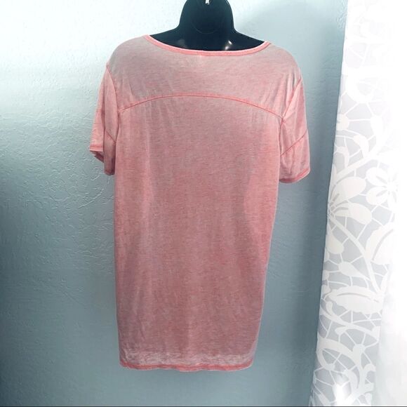 Marika Pink Washed V-Neck T-shirt Size Large - Picture 7 of 9